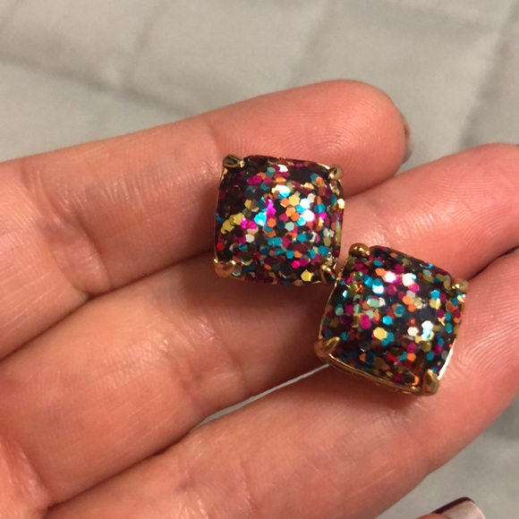 kate spade Jewelry - Kate Spade small square studs in multi color